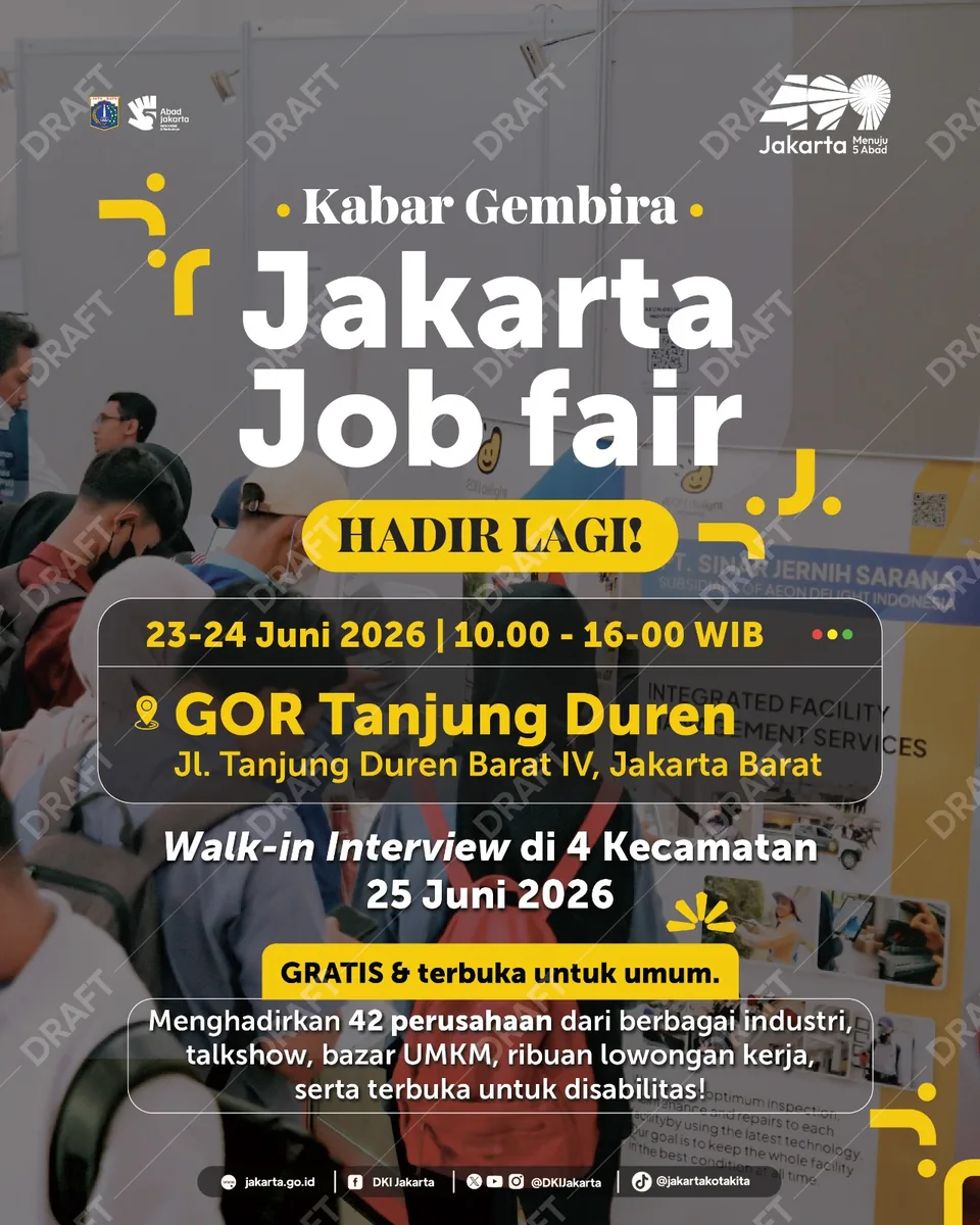 Job Fair Kabupaten Blitar 2026 (Suku Dinas TKTE Wilayah Kabupaten Blitar Barat) : 23-24 Juni 2026
