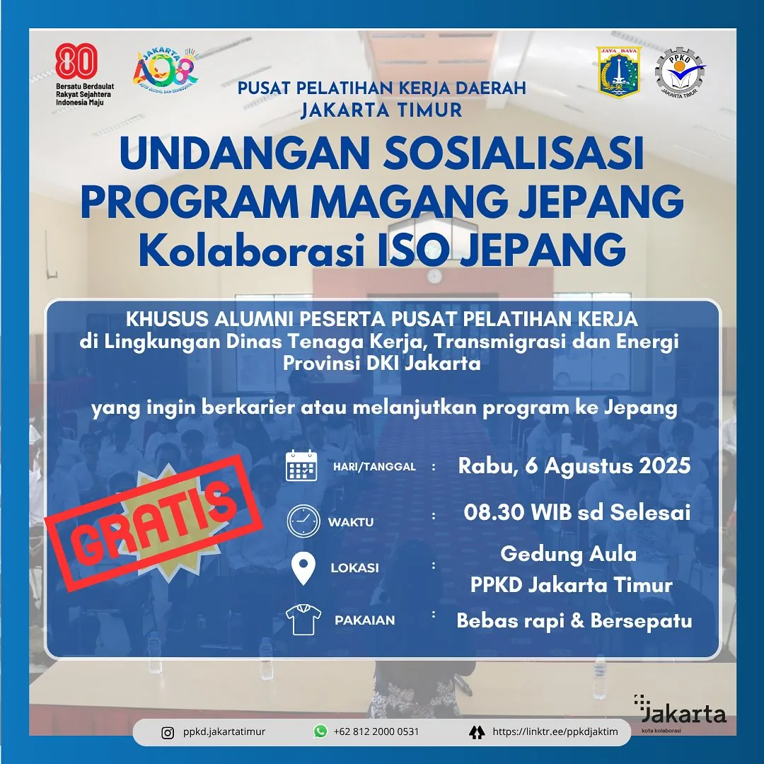 UNDANGAN SOSIALISASI PROGRAM MAGANG JEPANG – PPKD KABUPATEN BLITAR